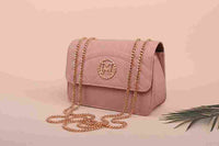Chevron shoulder bag – Pink– quilted chic handbag