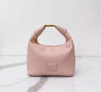 Mini handbag for women – Pink – textured leather crossbody with gold hardware