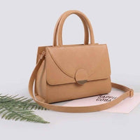 Premium leather tote handbag for women – Beige – spacious everyday shoulder bag
