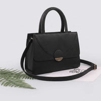 Premium leather tote handbag for women  - Black - spacious everyday shoulder bag