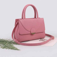 Premium leather tote handbag for women – Pink – spacious everyday shoulder bag