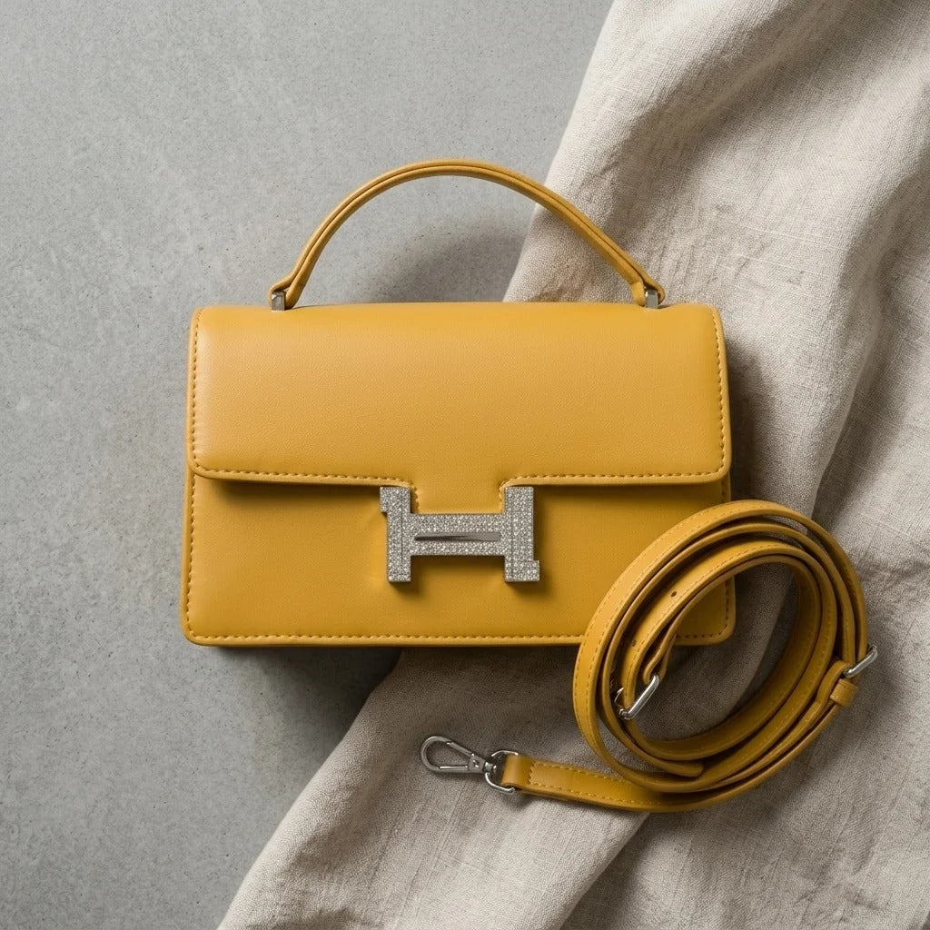 Women Elegant Structured Top-Handle Bag