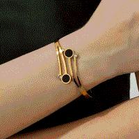 Zircon cuff bangle – elegant sparkling statement bracelet