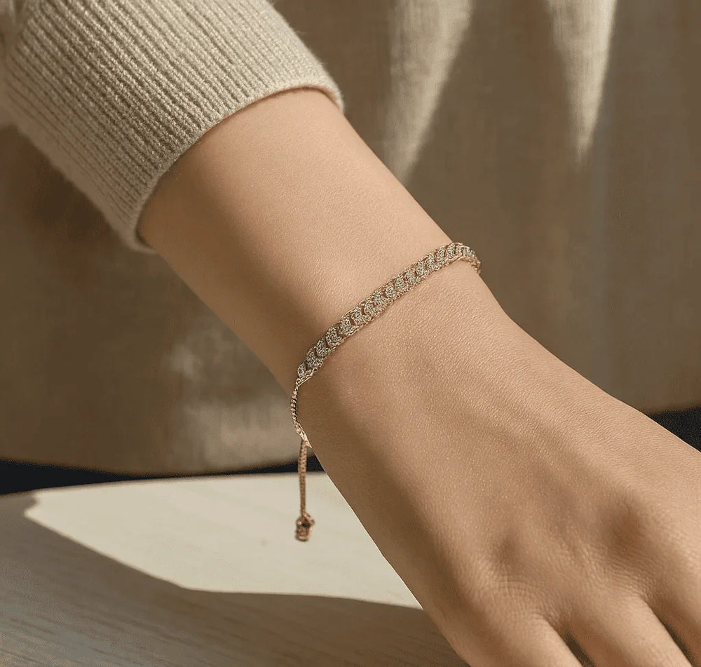 4u Jewelry Cubic Zirconia Bracelet – Classic – Gold finish