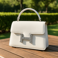 Women Elegant Structured Top-Handle Bag