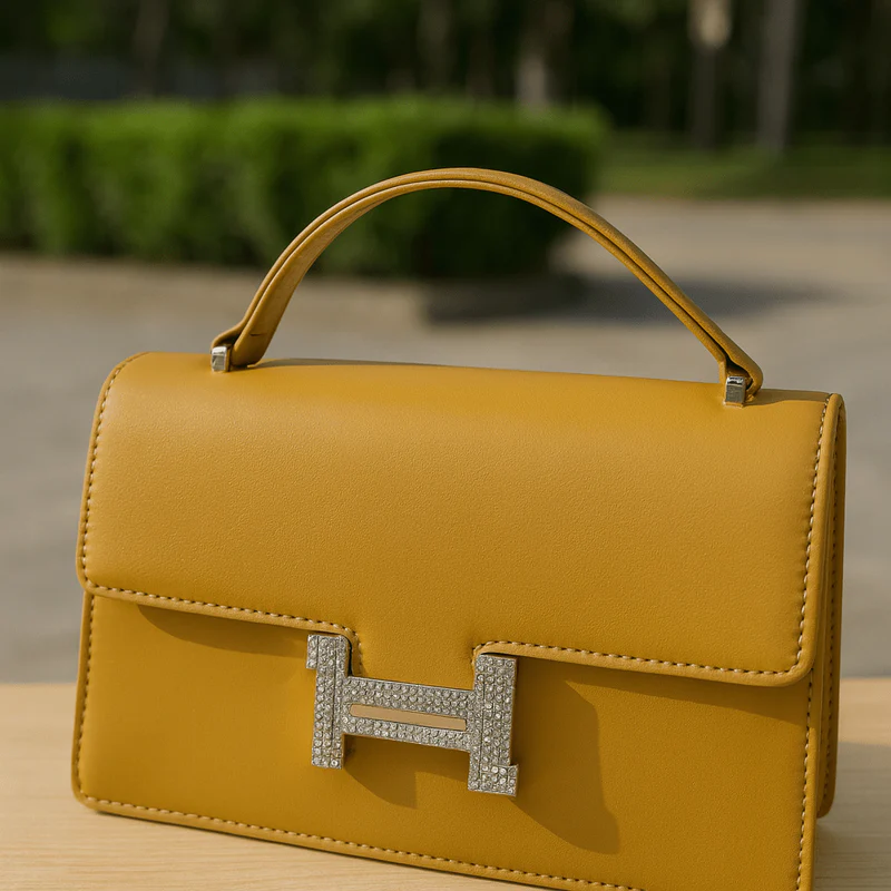 Women Elegant Structured Top-Handle Bag