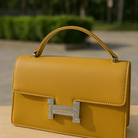 Women Elegant Structured Top-Handle Bag