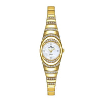 Gold diamond-style women's watch –  Gold- large dial bracelet watch