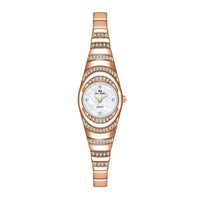 Gold diamond-style women's watch –  Rose Gold- large dial bracelet watch