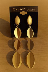 Carson Designer Earrings – Oval Bead- statement earrings