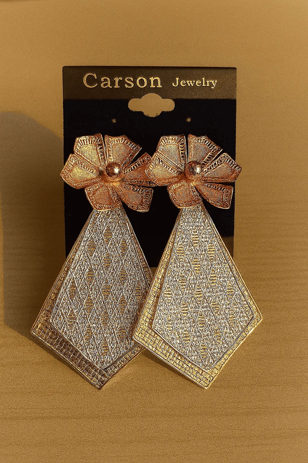 Carson Designer Earrings – Floral Top- statement earrings