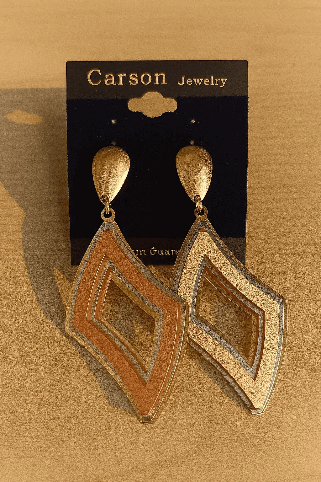 Carson Designer Earrings – Hollow Leaf- statement earrings