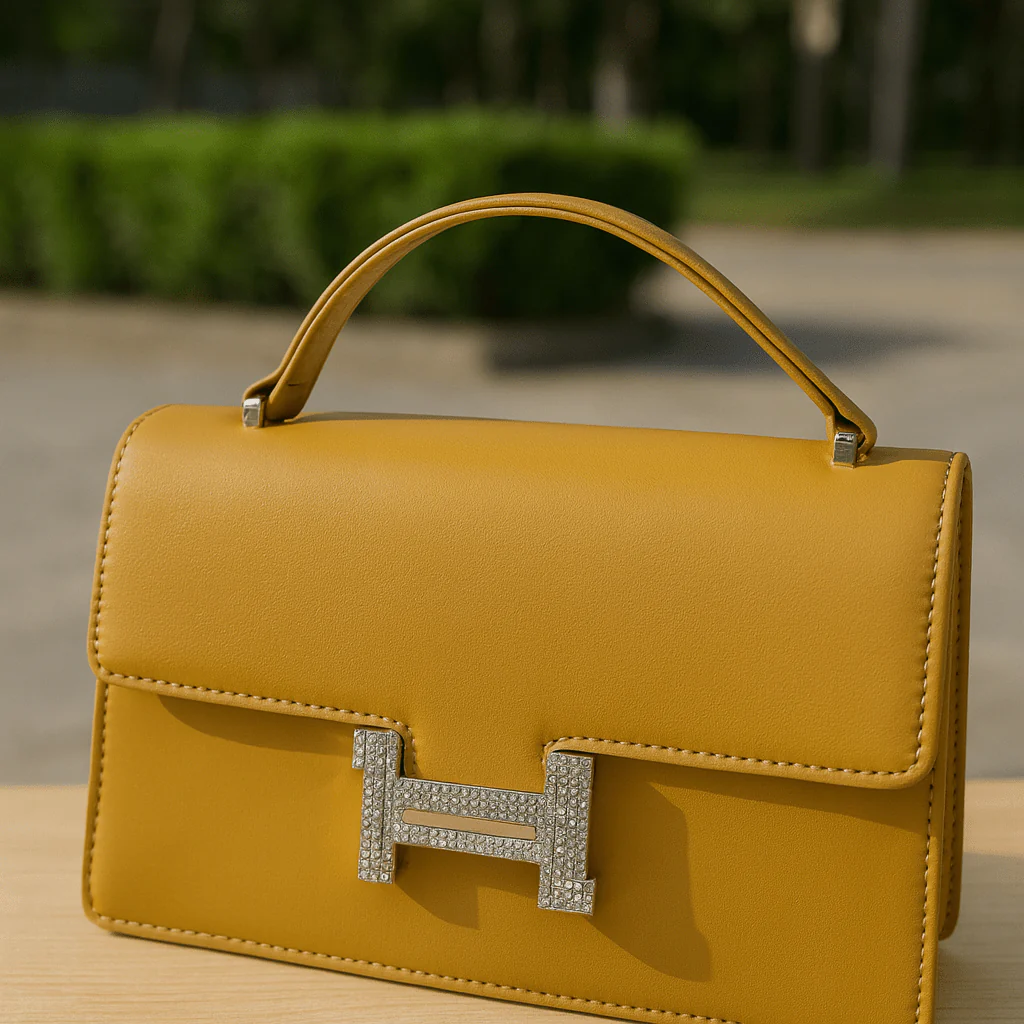 Women Elegant Structured Top-Handle Bag